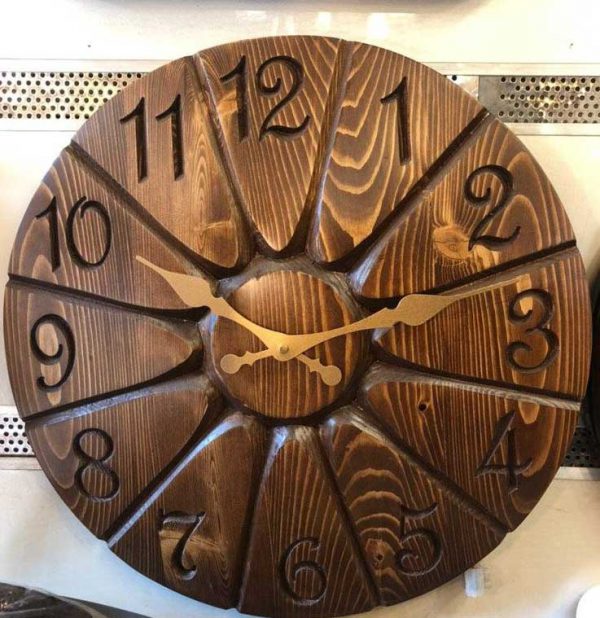 ساعت دیواری چوبی مدل ونیز